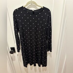 Old Navy Polka Dot Long Sleeve Swing Dress - Size M